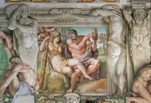 Heracles e Iole. Fresco de Annibale Carracci