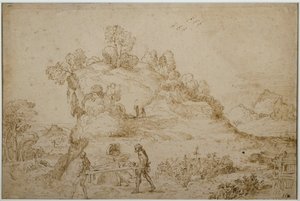 Paisaje y figuras de Annibale Carracci