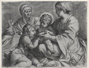Madonna con el cuenco de Annibale Carracci