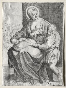 Madonna con el cuervo blanco, 1500s de Annibale Carracci