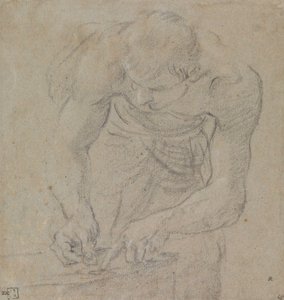 Hombre contando monedas de Annibale Carracci