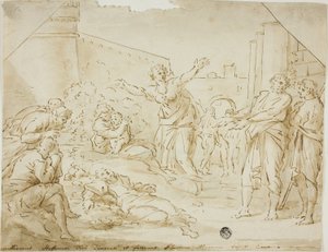 Luto por el cuerpo de San Esteban de Annibale Carracci