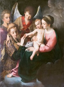 Boda mística de Santa Catalina de Annibale Carracci