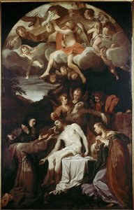 Piedad con Santa Clara, San Francisco, Santa María Magdalena y San Juan de Annibale Carracci