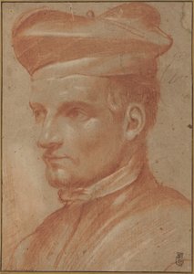 Retrato de un eclesiástico con birreta de Annibale Carracci