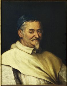 Retrato del monje Rocchettino. Pintura de Annibale Carracci conocido como Carrache (1560-1609). Museo de los Uffizi, Florencia de Annibale Carracci