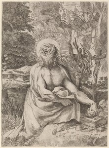 San Jerónimo en el desierto de Annibale Carracci