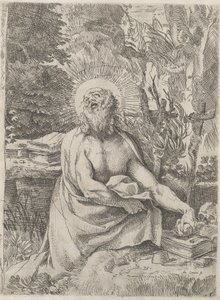 San Jerónimo en el desierto de Annibale Carracci