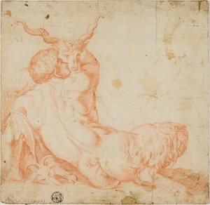 Sátiro y Cabra de Annibale Carracci