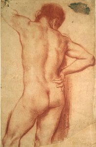 Estudio de un hombre desnudo, siglo XVII de Annibale Carracci