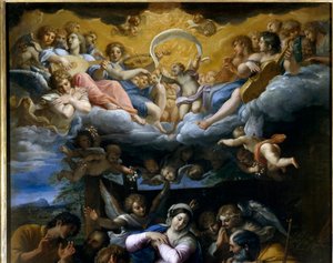 La Adoración de los Pastores (detalle) de Annibale Carracci