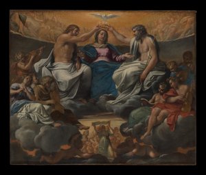 La coronación de la Virgen de Annibale Carracci