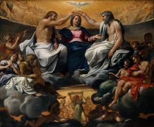 La coronación de la Virgen de Annibale Carracci