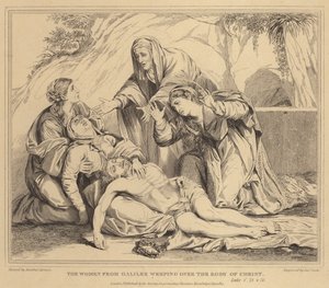 Las mujeres de Galilea llorando sobre el cuerpo de Cristo, Lucas de Annibale Carracci