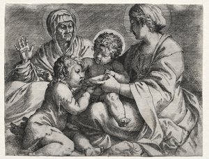 Virgin with the Bowl de Annibale Carracci