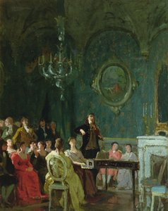 Concierto de Paganini (óleo sobre lienzo) de Annibale Gatti