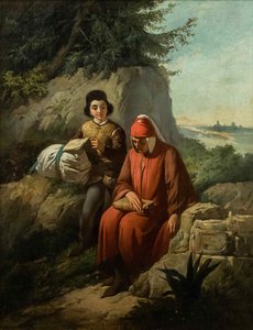 Dante en el exilio, 1854 de Annibale Gatti