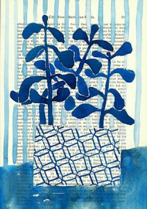 Plantas azules geométricas de Annick
