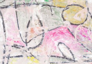 Abstracto vibrante en técnica mixta de Annick