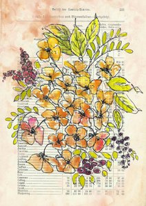 Documento floral vintage de Annick