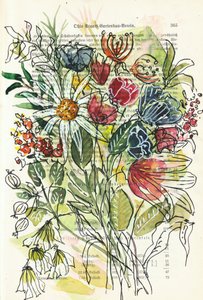 Boceto floral en acuarela