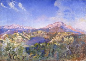 Paisaje italiano (óleo sobre lienzo) de Annie Louisa Swynnerton