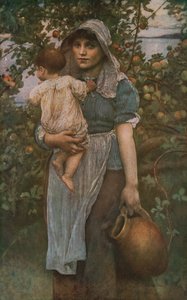 La joven madre, c1887, c1930 de Annie Louisa Swynnerton
