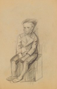 niño sentado (anverso) de Anny Dollschein
