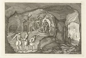 Llegada de Daniel Raap al infierno, 1754 de Anonymous
