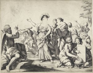 Alegoría con Minerva de Anonymous