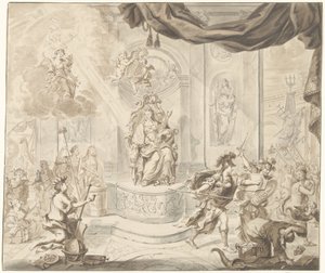 Alegoría de la expulsión de los comerciantes de cambio de viento de la bolsa de Amsterdam, 1763 de Anonymous