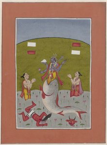 Avatar de Vishnu saliendo de la boca de un pez
Avatares de Vishnu (título de la serie) de Anonymous