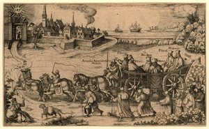 Bedevaart van de verdreven Boheemse en Hongaarse jezuïeten naar het Amsterdamse rasphuis, 1619 El jesuita expulsado de los reinos de Böheimb y Hungern hizo Wallfarth a San Raspino y Pono / a Amsterdam en la penitenciaría (título de Anonymous
