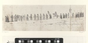 Funeral del difunto rey Guillermo II en Delft el 4 de abril de 1849 (página 3) Cinco hojas contiguas del cortejo fúnebre de Guillermo II en 1849 (título de la serie)