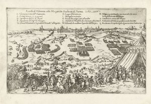 Beleg van Valenciennes, 1567 Sitio de Valencena bajo Margarita Duquesa de Parma. 1567 (título sobre objeto) de Anonymous