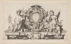 Cartouche para el escudo de armas de un cardenal