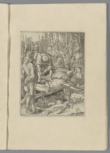 Cristo clavado en la cruz La pequeña pasión (título de la serie) Passio Christi Ab Alberto Durer Nurenburgensi Effigiata (título de la serie)