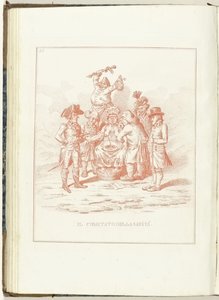 Comité van Gezondheid, 1795 El Comité de Salud (título sobre objeto) Hollandia Regenerata (Italianse kopie) (título de la serie) La regeneración de Holanda: spechio a todos los pueblos regenerados (título de la serie sobre el objeto) de Anonymous