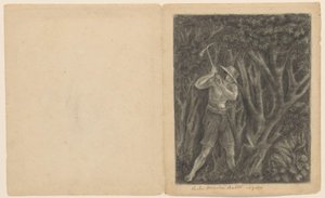 Coolen comienza a talar un bosque en Ngoro, hacia 1820-1850 de Anonymous