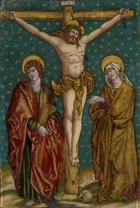 Crucifixión de Cristo, con la Virgen y San Juan de Anonymous
