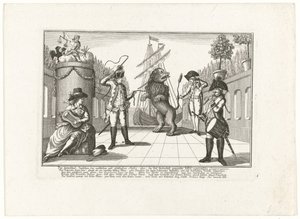 De Hollandse Leeuw de Pruisen, 1787 La diferencia entre la justicia secular y la divina: o, la ridiculizada soberanía falsa-patriótica (...) (título sobre objeto)