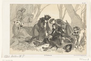 La muerte de Guillermo III durante una partida de caza, 1702