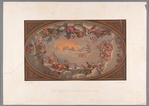 La pintura del techo de la Sala Trêves, en Binnenhof
Techo de la Sala Trèves (título en el objeto)