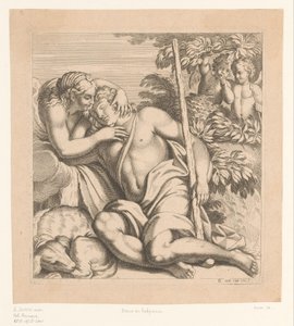 Diana y Endymion Pinturas en el Palacio Farnese en Roma (título de la serie) de Anonymous