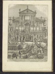 Doge en Serenissima Signoria voor de kerk van San Giorgio Maggiore te Venetië Scènes uit het Venetiaanse leven (título de la serie) Habiti d
