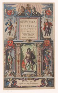 Fachada con personificaciones de cinco grupos de población
Portada de: Johannes Janssonius, Novus atlas, Sive theatrum (...) Tomus quartus, 1646