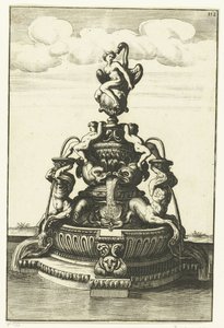 Fuente con Leda y el cisne Architectura Curiosa Nova (título de la serie) de Anonymous