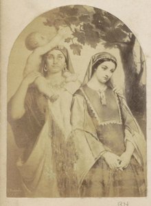 Reproducción fotográfica de (presumiblemente) un dibujo de María, Jesús e Isabel de Anonymous