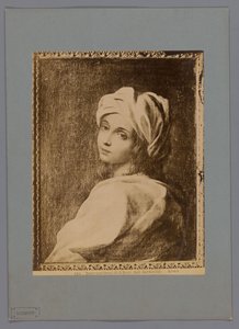 Reproducción fotográfica de un retrato pintado de Beatrice Cenci por Guido Reni, en la Galleria Barberini de Roma Beatriz Cenci di G. Reni - Gall. Barberini (título sobre objeto) Roma (título de la serie sobre el objeto) de Anonymous