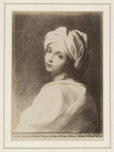 Reproducción fotográfica de una pintura de Guido Reni (atribuida), que representa a Beatrice Cenci ROMA - Beatriz Cenci, Guido Reni. Galleria Barberini (título sobre objeto)